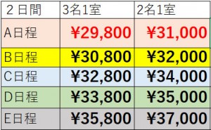 料金表